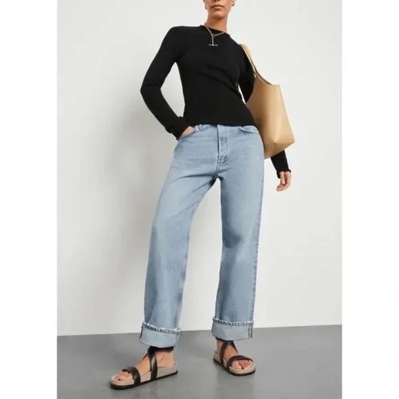 AGOLDE Fran Low-Slung Straight Jeans - Picture 1 of 12